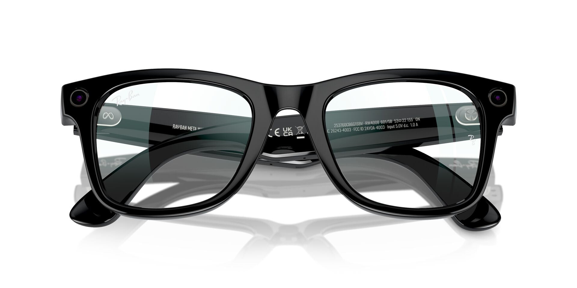 RayBan Meta Gen-1 RW 4008 Shiny Black Clear 53