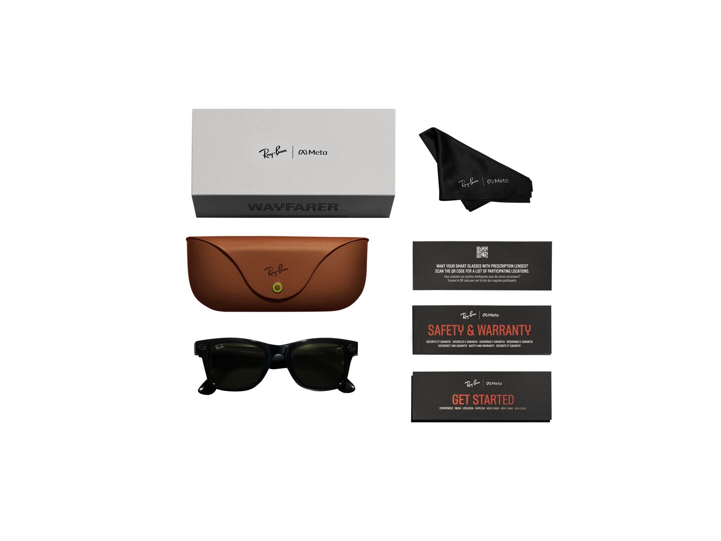 RayBan Meta Gen-1 RW 4008 Shiny Black Clear 53